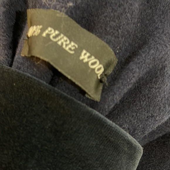 NWOT Braetan Girls Navy Wool Velvet Trim Winter Dress Coat and Hat SZ 4 - Picture 5 of 9